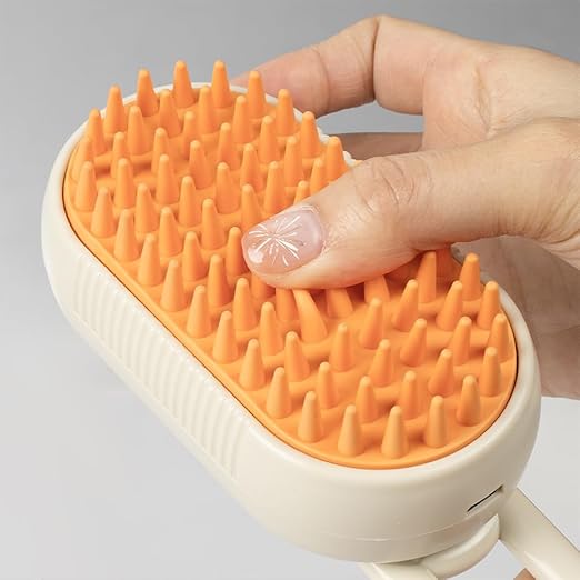 😻 Gatito Relax: Cepillo de Vapor & Masaje Quitapelos 3 en 1 💨💆‍♂️🧶