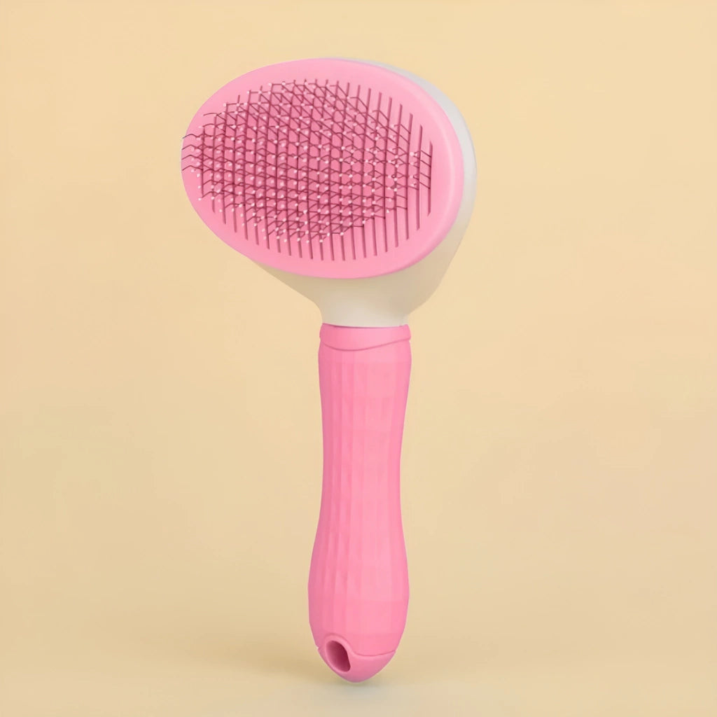 🐾¡Cepillo Rosa Retráctil "Un-Click" Quitapelos para Mascotas! 🐾✨