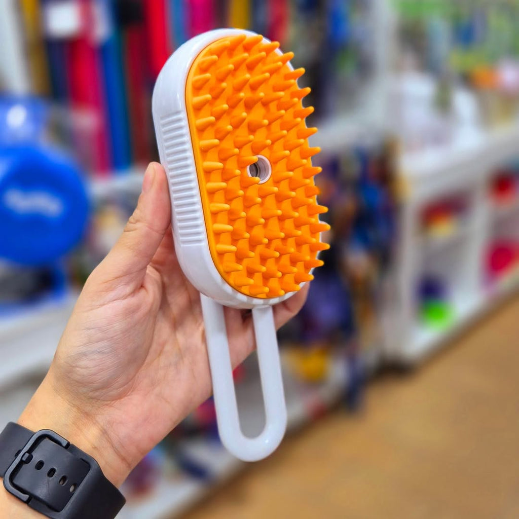 😻 Gatito Relax: Cepillo de Vapor & Masaje Quitapelos 3 en 1 💨💆‍♂️🧶