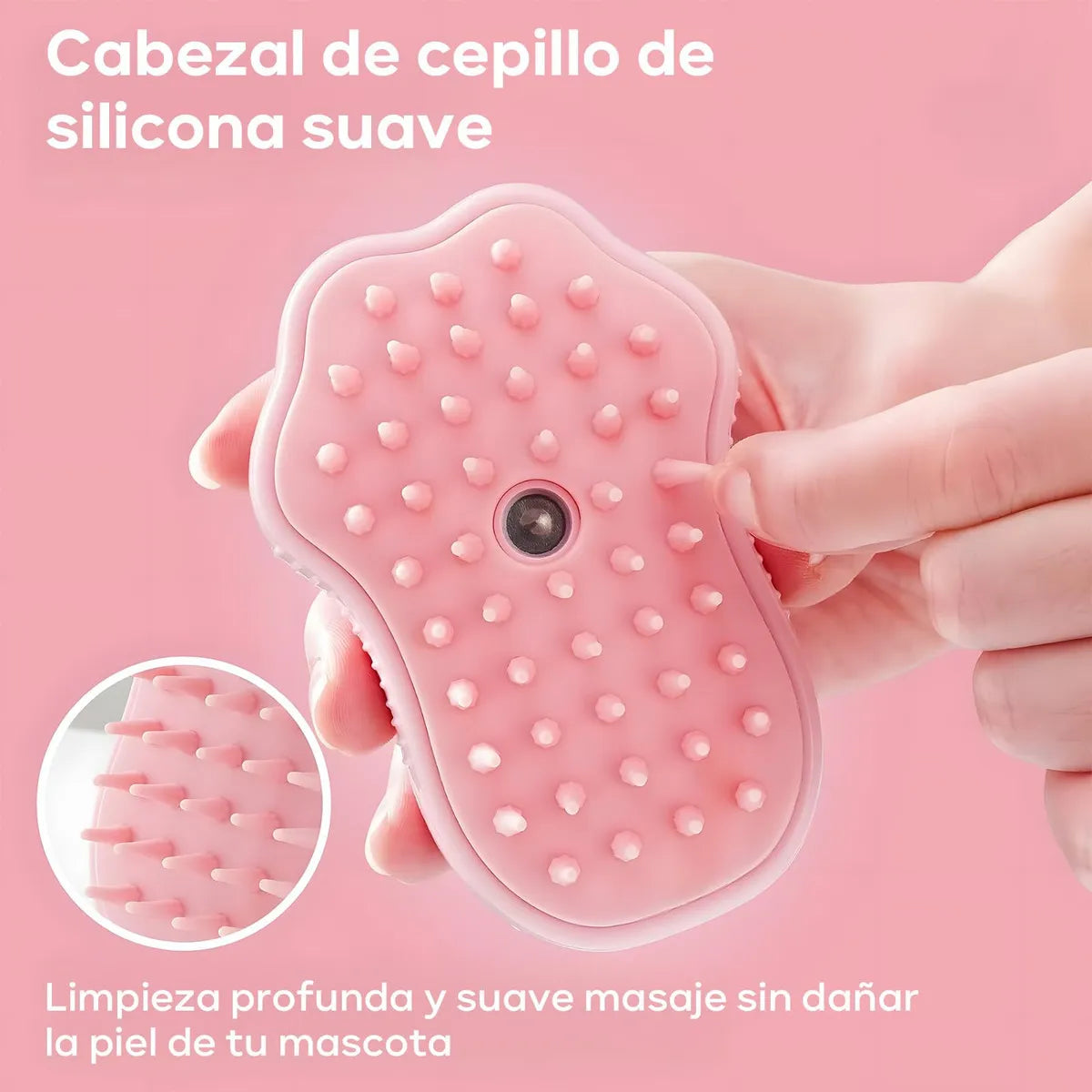 💨 PATITAS | Cepillo de Vapor Quitapelos Pro Rosa ⚡🐾