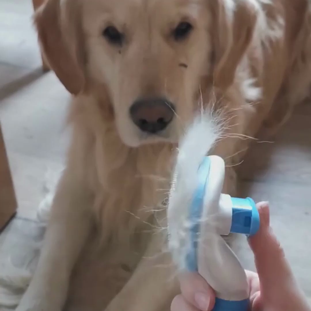 🐾¡Cepillo Rosa Retráctil "Un-Click" Quitapelos para Mascotas! 🐾✨